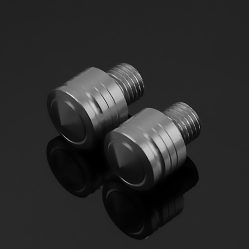 Tornillos para espejos retrovisores de motocicleta, adaptador de montaje para espejo Retrovisor lateral, tornillo para Kawasaki Z400 Z800 Z900 Z1000SX Z650, 2 uds.: Gris