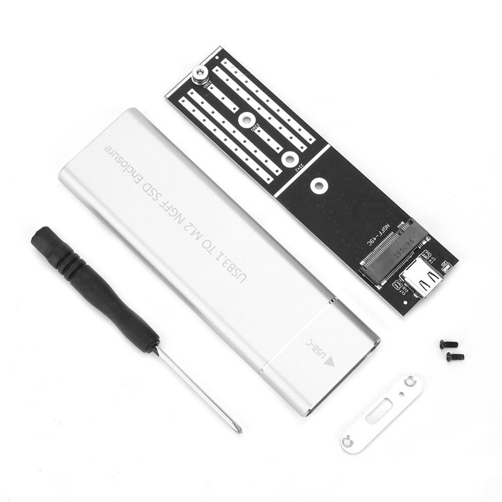 Externe Behuizing Harde Schijf Schijf Case Type C M.2 Ngff Hdd Box Ssd Solid State Disk 6Gps Voor M.2 Sata Usb 3.1 2260/2280