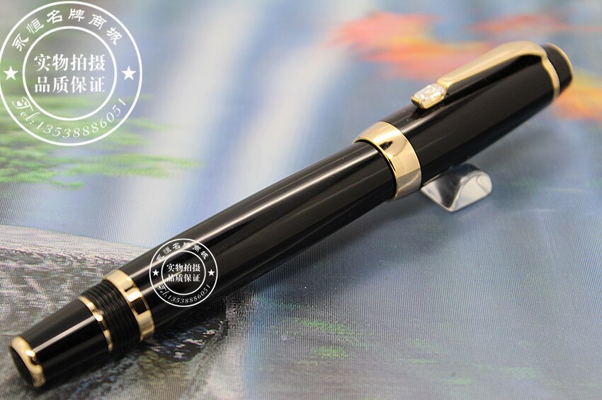 Luxury Wakaka mon stone Roller Gel pen roller ball blanc ink pen