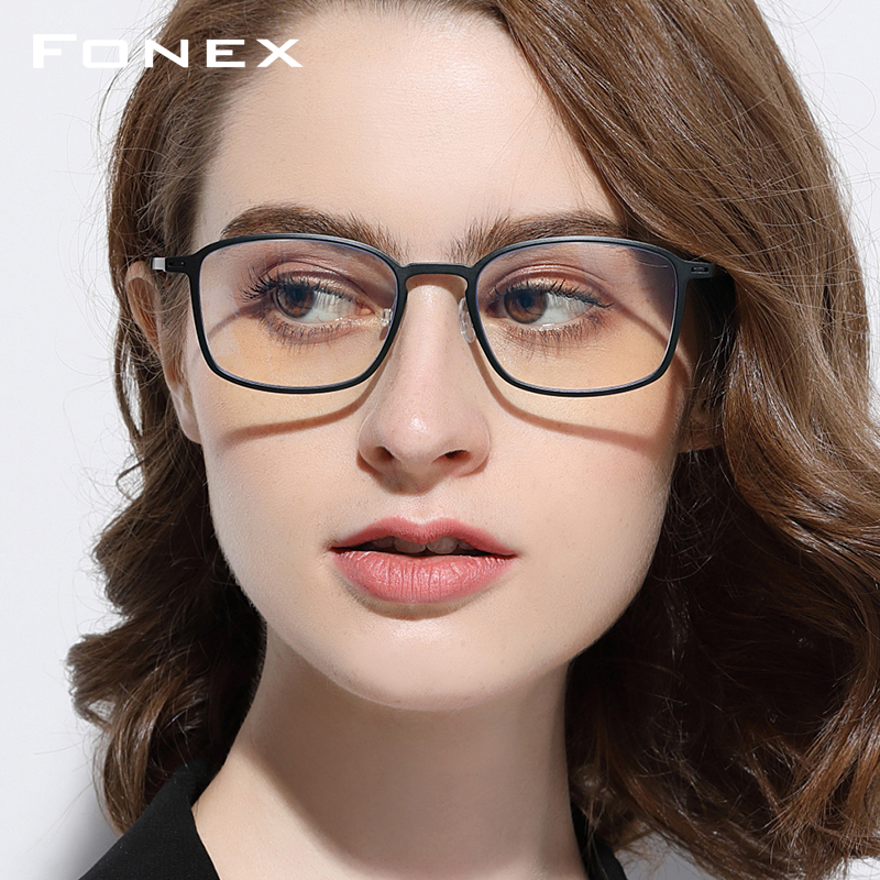 FONEX TR90 Anti Blue Light Glasses Men Reading Goggles Protection Eyeglasses Gaming Computer Glasses for Women AB01