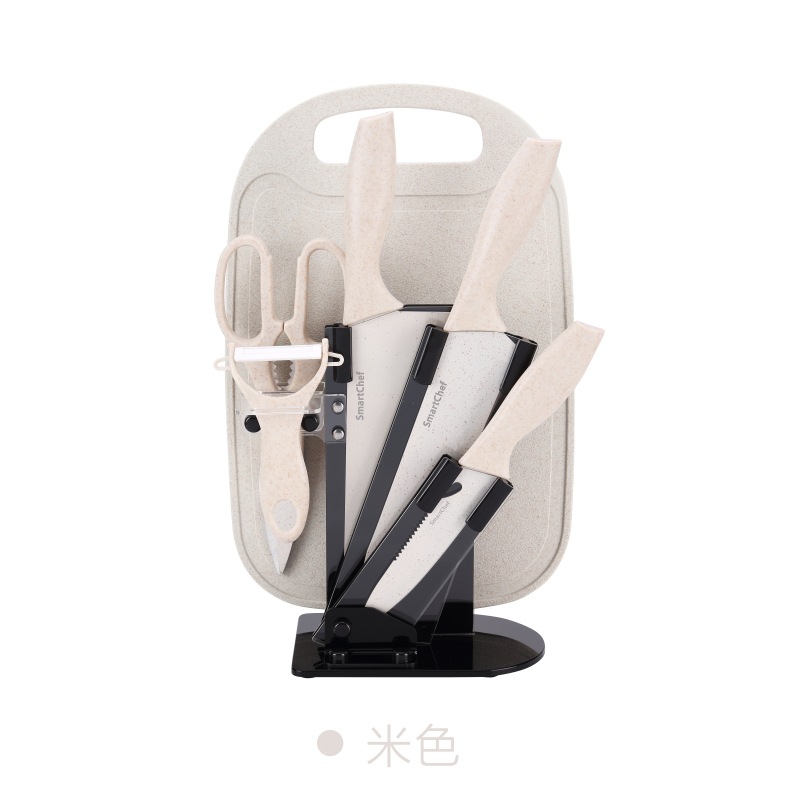Tool Suit Stainless Steel Knife Ceramic Knives Set Covers Seven Is A Set Of Set Of Knife In The Kitchen: Light Green