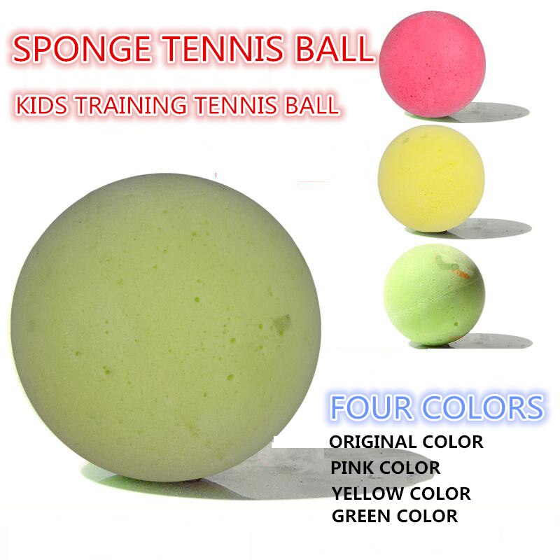 Pelota de espuma de tenis de 7cm y 9cm para niños, pelota de entrenamiento elástico, suave, verde, rosa y amarillo