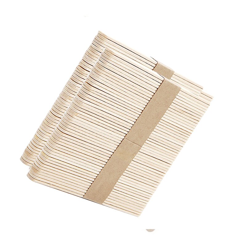 50/100pcs Ice Cream Popsicle Sticks Natural Wooden Sticks Ice Cream Spoon Hand Crafts Art Ice Cream Lolly Cake Tools: 100pcs