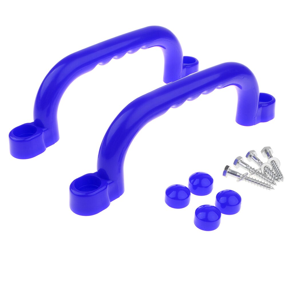 1 Paar Antislip Veiligheid Handvat W/Hardware Kits Tuin Fitness Gym Outdoor Sport Muur Klimmen Kits Speelgoed Blauw