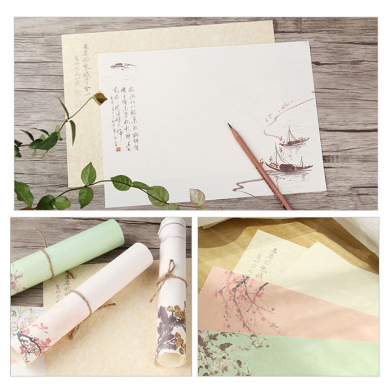 32pcs Home Vintage Writing Letter Paper Retro Writing Stationery School Supplies