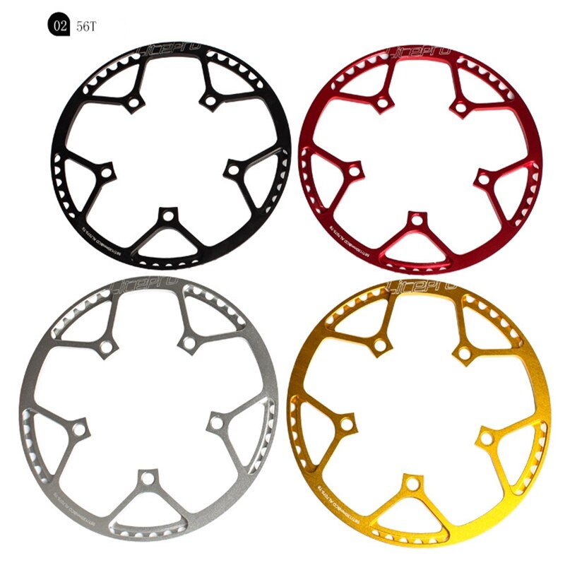 Litepro 130mm bcd kedjekrans i aluminiumlegering 45t-58t hopfällbar cykelskiva med skydd ultralätta cykeldelar
