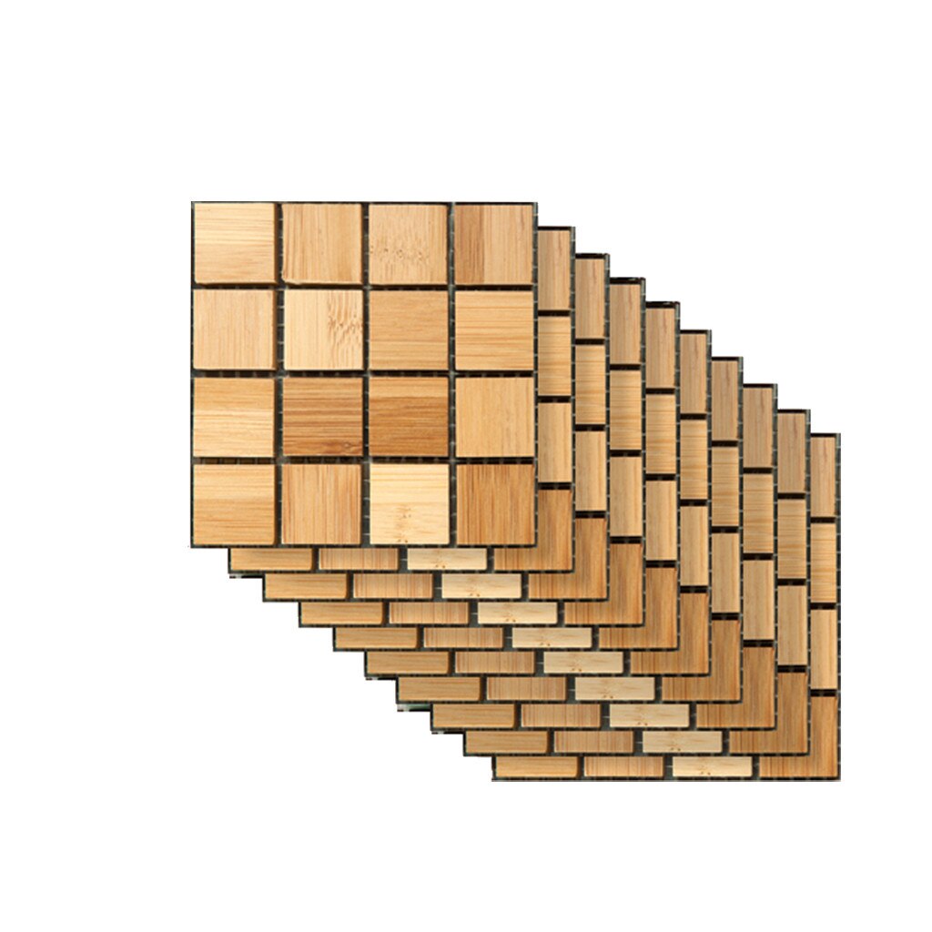 10pcs Self-adhesive Bathroom Kitchen Decor Home Wall 3D Tile Stickerfloor Tiles Stickers Waterproof Cenefa Adhesiva Cocina: Gray