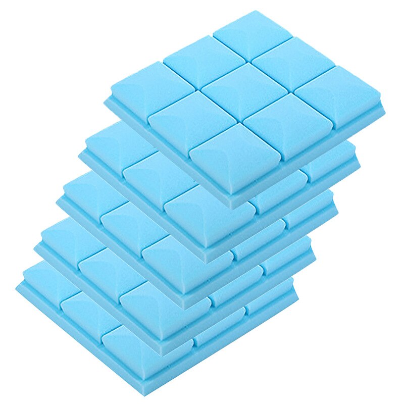 5 uds aislamiento de ruido esponja hoja habitación insonorizada pegatina de pared papel tapiz atenuante Anti ruido espuma estera amortiguación acústica almohadilla: Azul cielo