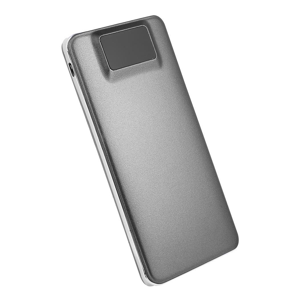 30000 mah batterie externe Portable 2 USB téléphone Portable batterie externe banque d'alimentation de chargeur pour Samsung iPhone Xiaomi Huawei batterie externe: gray