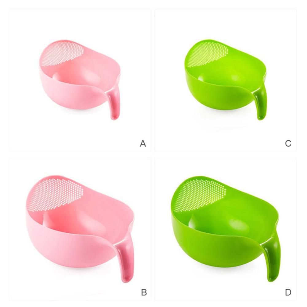 Thickened Handles Cleaning Rice Utensils Kitchen Fruit Vegetable Drain Basket 35FP24