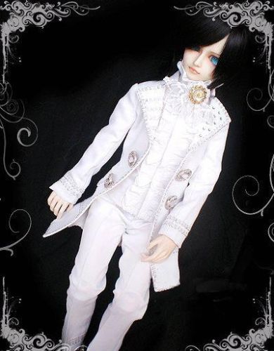 [Wamami 510 # Príncipe blanco traje/traje para 1/4 MSD 1/3 SD DZ DZ70 SD17 70cm BJD chico Dollfie