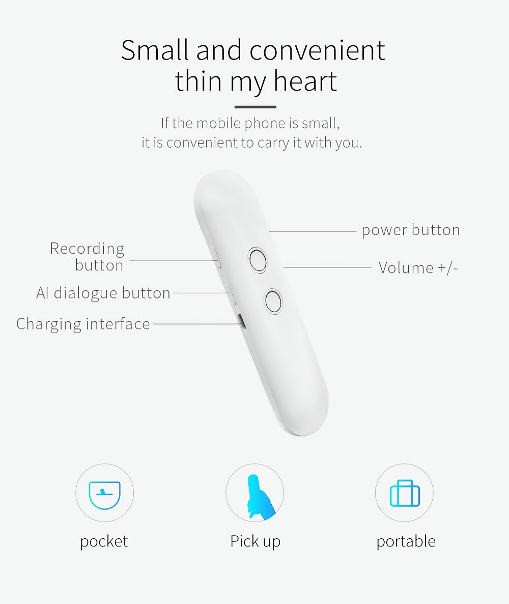 Mini traductor de voz T4 instantáneo, en tiempo Real, dos vías, Bluetooth, 42 idiomas, traducción para viajes de negocios, venta