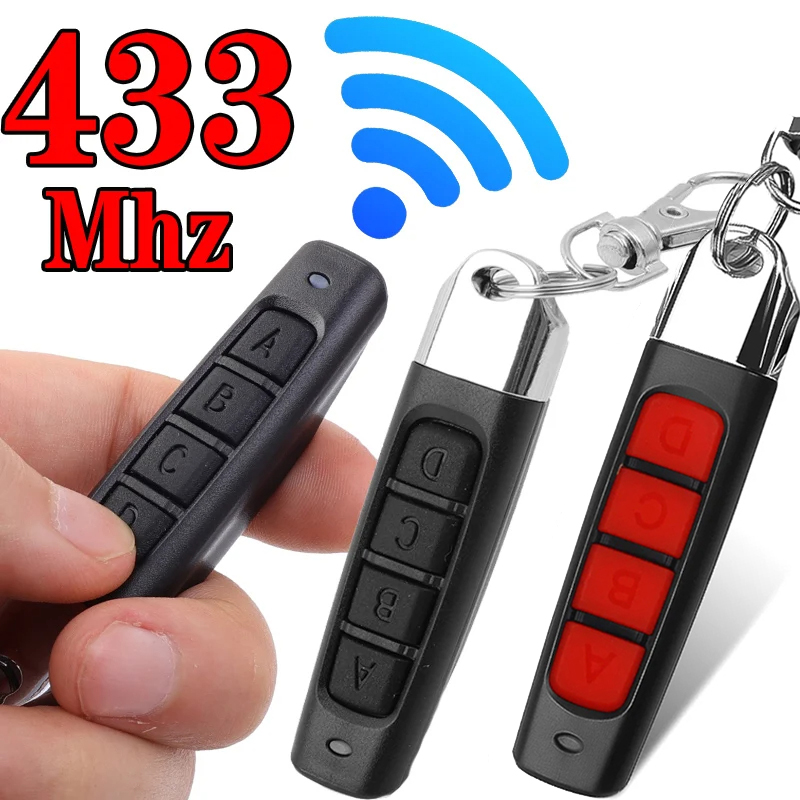 433MHz Auto Copy Remote Control Electric Garage Door Opener 4-Keys Remote Controller Duplicator Clone Cloning Code Transmitter