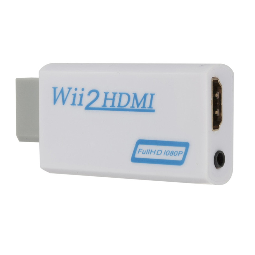 Full Hd 1080P Wii Converter Wii Naar Hdmi Wii 2 Hdmi Converter 3.5Mm Audio Voor Pc hdtv Monitor Display Wii Naar Hdmi Adapter