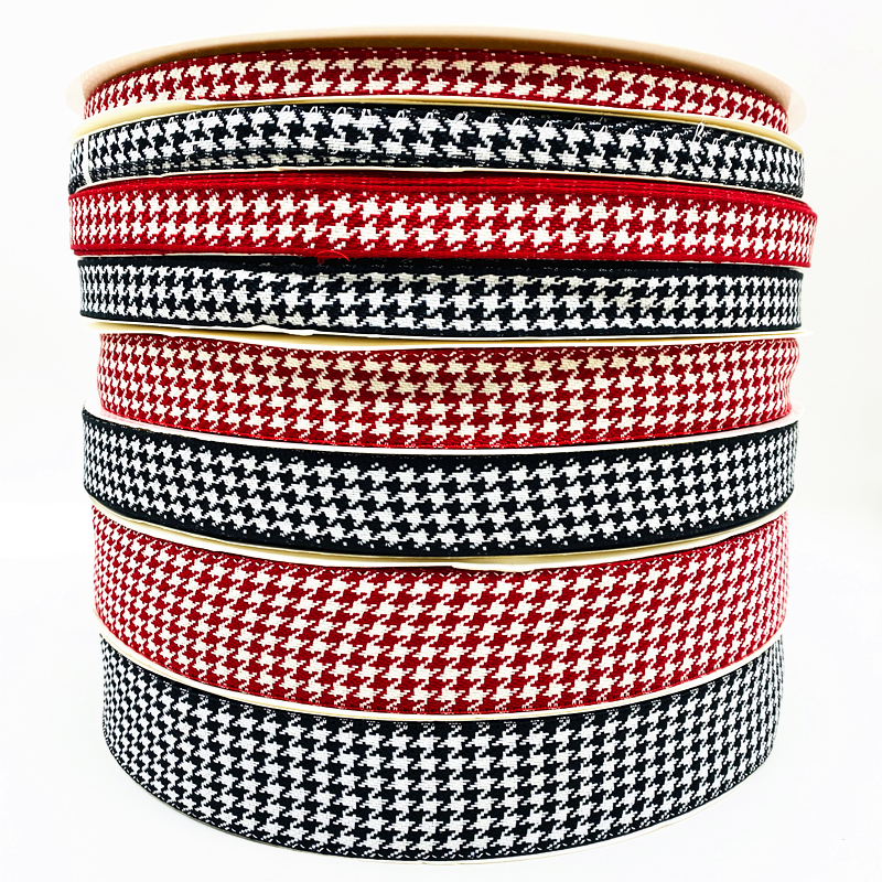 10/15/25/38Mm Houndstooth Plaid Lint Kerst Decor Lint Voor Handgemaakte Kerst Decoratie Diy cadeaupapier