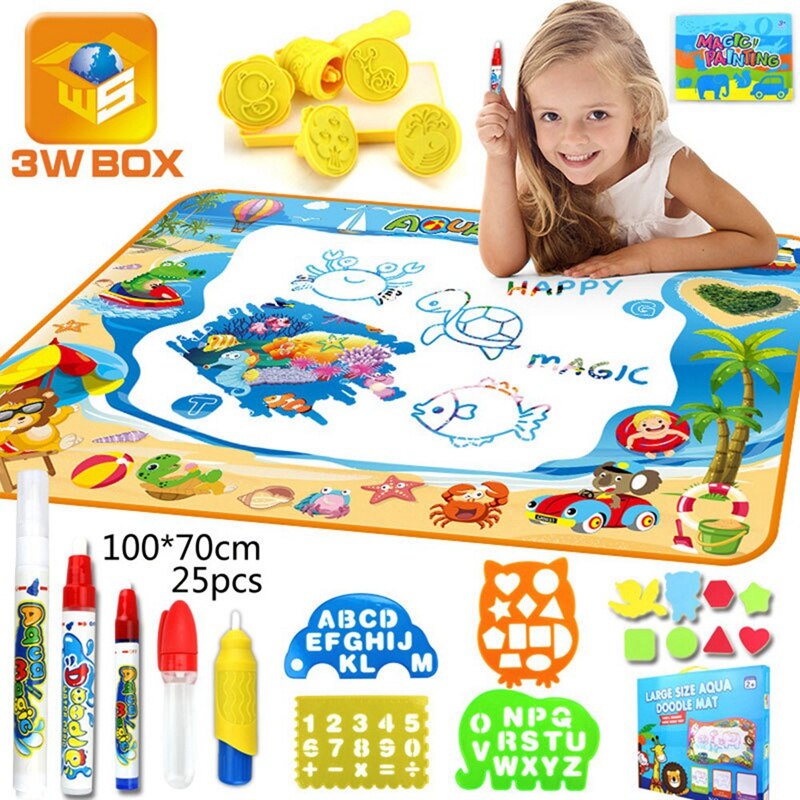 100 x 70cm wasser-leinwand kinder- #39 -schreib-graffiti-decke