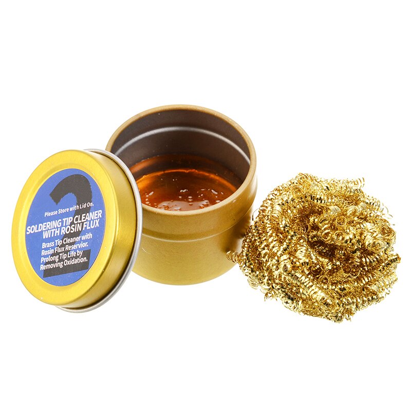 Solder Welding Soldering Iron Tip Electric Iron Cleaner Brass Wire Ball With Rosin Flux For Welding Equipment