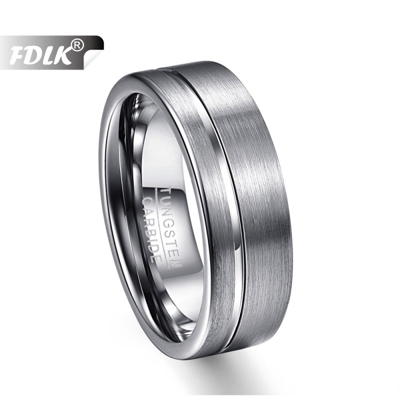 Fdlk Rvs Ring Voor Mannen Vrouwen Wedding Bands Trendy Groef Ringen Sieraden: 12