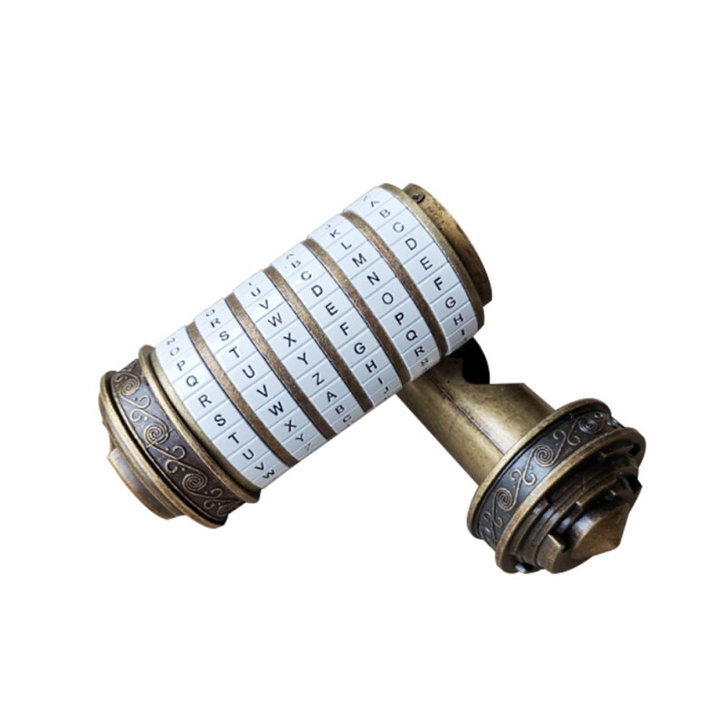 Da Vinci Code Lock Metal Cryptex Locks Retro Letter Password Cabellos Wedding Valentine's Day for Boys Girlfriend
