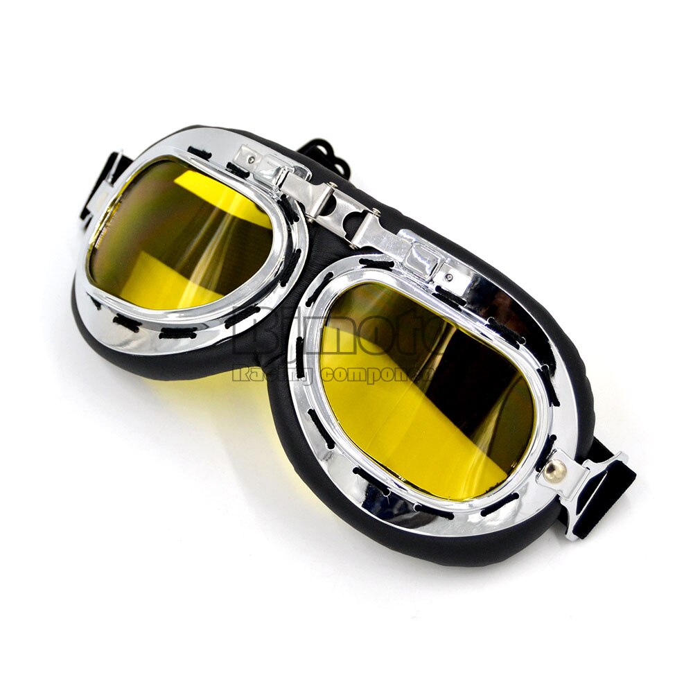 Retro Motorcycle Helmet Adjustable MX Ski Goggles Riding glasses Adjustable helmet Goggle Sunglasses for Cruiser Cafe Racer