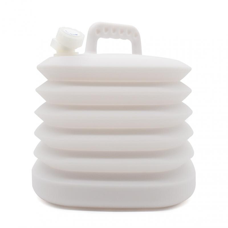 Outdoor Emmer Auto Draagbare Water Tank 14.5L Grote Capaciteit Huishoudelijke Opvouwbare Siliconen Water Opslag Emmer Auto Accessoires: WHITE