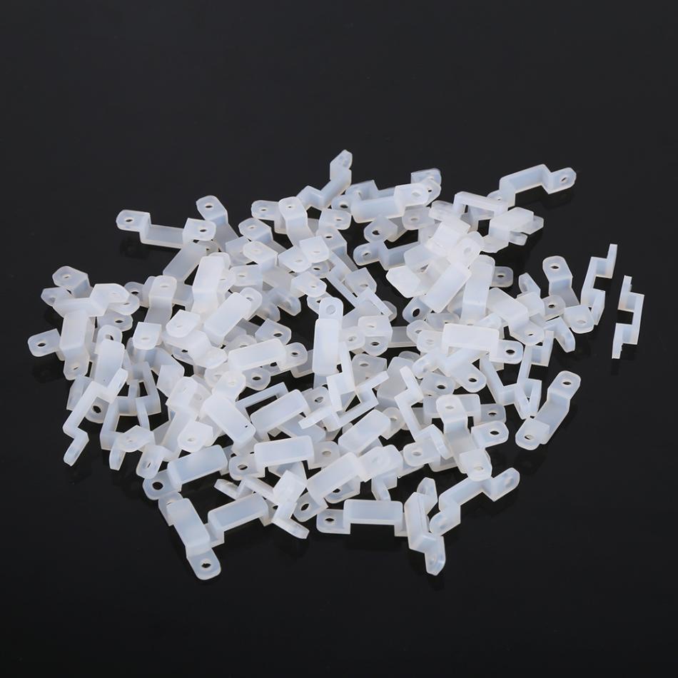 8/10/12mm 100 stks Siliconen LED Strip Licht Houder Clip Voor Bevestiging 3528 5050 1210 RGB LED Strip Licht