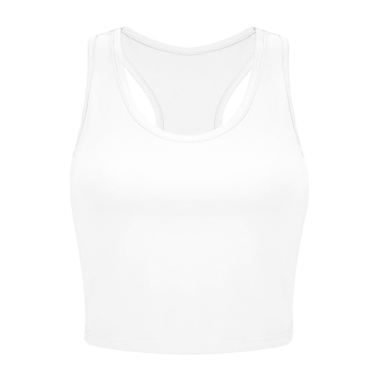 Effen Kleur Sport Vest Vrouwen Tops 4 Stukken Basic Crop Tank Tops Mouwloos Crop Sport Blouse Топы Женские Sport apparatuur