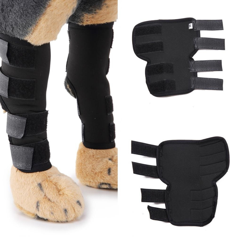 2Pcs/Lot Pet Knee Pads Dog Support Brace For Right Left Leg Hock Joint Wrap Breathable Injury Recover Legs Dog Protector Support