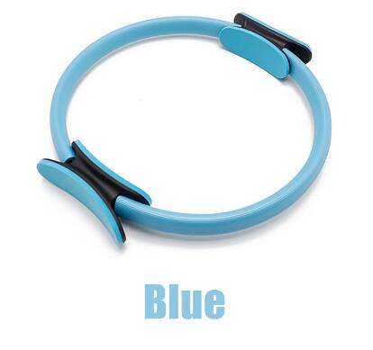 Yoga pilates ring magisk wrap slankende bodybuilding træning heavy duty pp + nbr materiale yogacirkel 5 farver: Blå