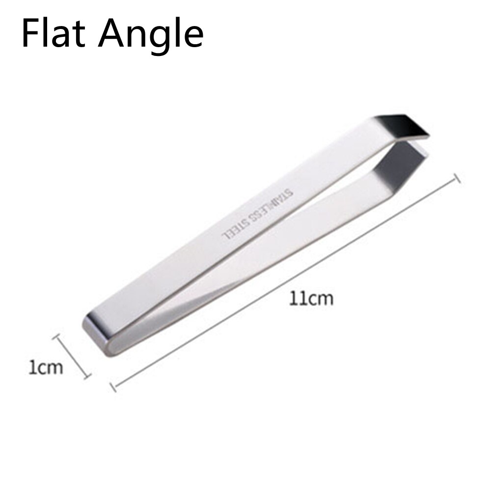 Seafood Tool Tweezer Stainless Steel Fish Bone Tweezers Remover Pincer Puller Tongs Pick-Up Kitchen Pick-Up Crafts: Flat angle