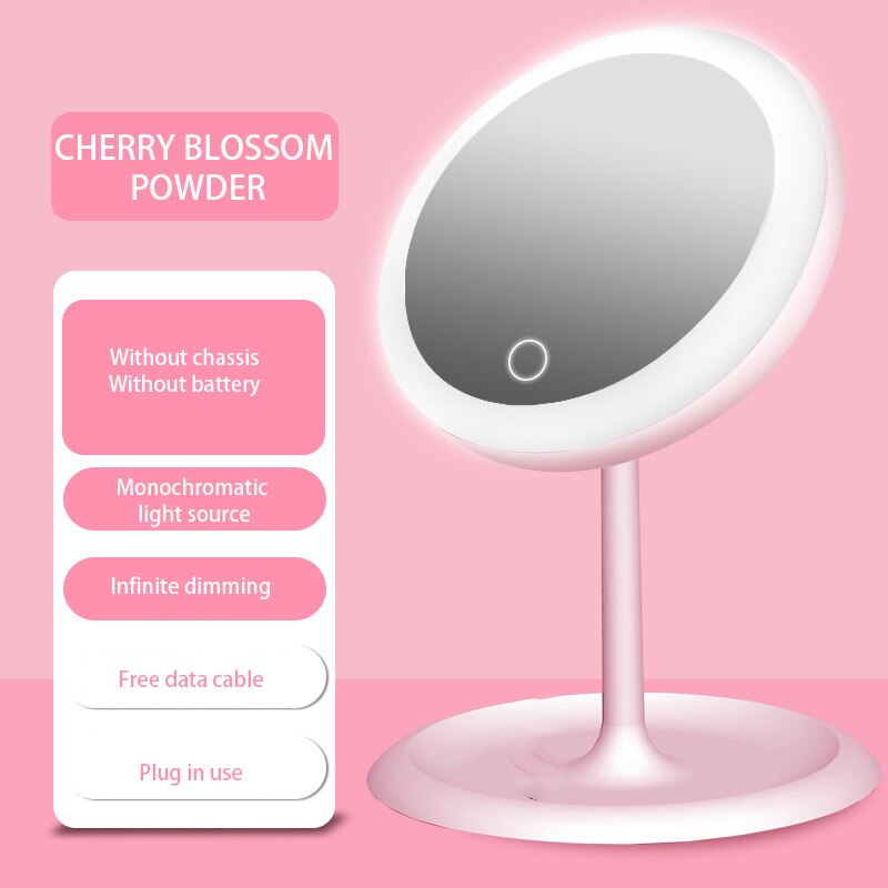 Makeup Mirror Smart Sensor Beauty Light Source Desktop LED Touch Screen Dimming Makeup Mirror Desktop Female Beauty Mirror: B1