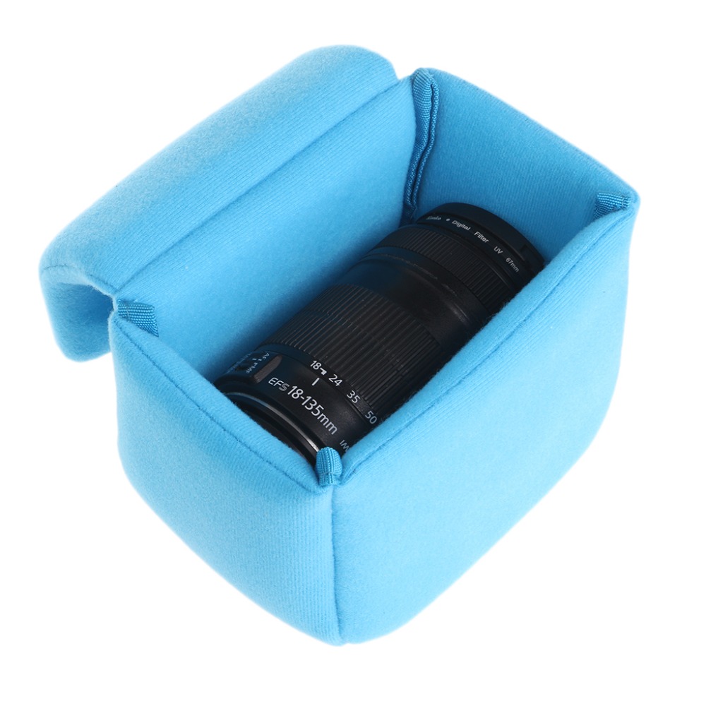 Shockproof Camera Lens Case Pouch Insert Kussen Partitie Gevoerde Tas Voor Dslr