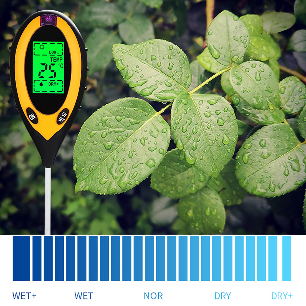 4-in-1 soil tester Single needle Soil Testing Machine Thermometer/Light/Moisture/ph meter Test Tool For Garden Plant