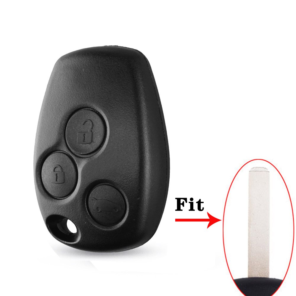 KEYYOU 3 Tasten Ersatz Auto Schlüssel Shell für Renault Logan Sandero Clio Fluence Vivaro Master Verkehrs Schlüssel Fall Ohne Klinge.: Model 1