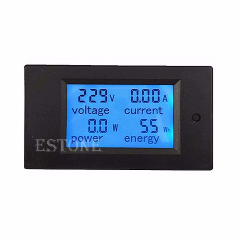 AC 80-260V LCD Digitale 20A Volt Watt Power Meter Ammeter Voltmeter