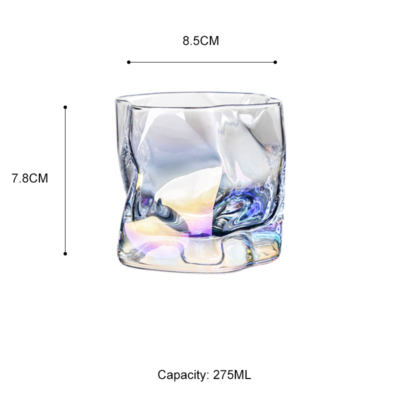 Nodic Origami Shape Glass Cup Glass Transparent Whiskey Glass Home Liquor Spirits Wine Glass Beer Glass Cocktail Glass: Transparent Colour