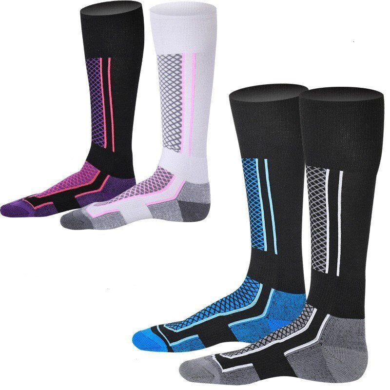 Calcetines térmicos de esquí para hombre y mujer, medias gruesas de algodón, cálidas, para ciclismo, Snowboard y senderismo, para invierno