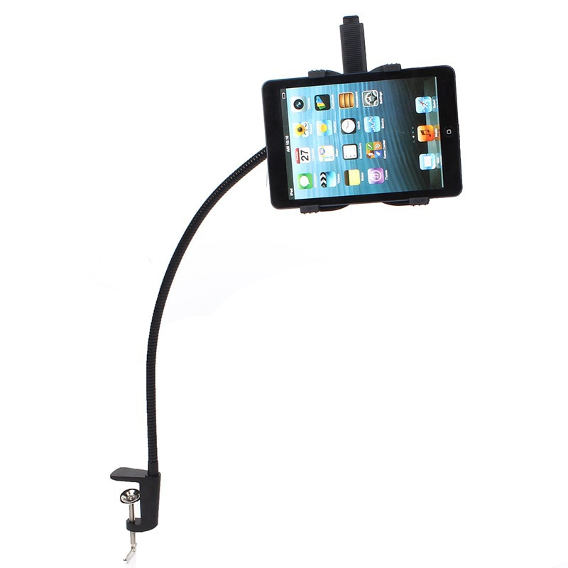 7-10.1 inch draagbare flexibele auto vloer stoel zwanenhals montage houder metalen tablet standaard auto gebruik voor ipad tablet pc auto houder