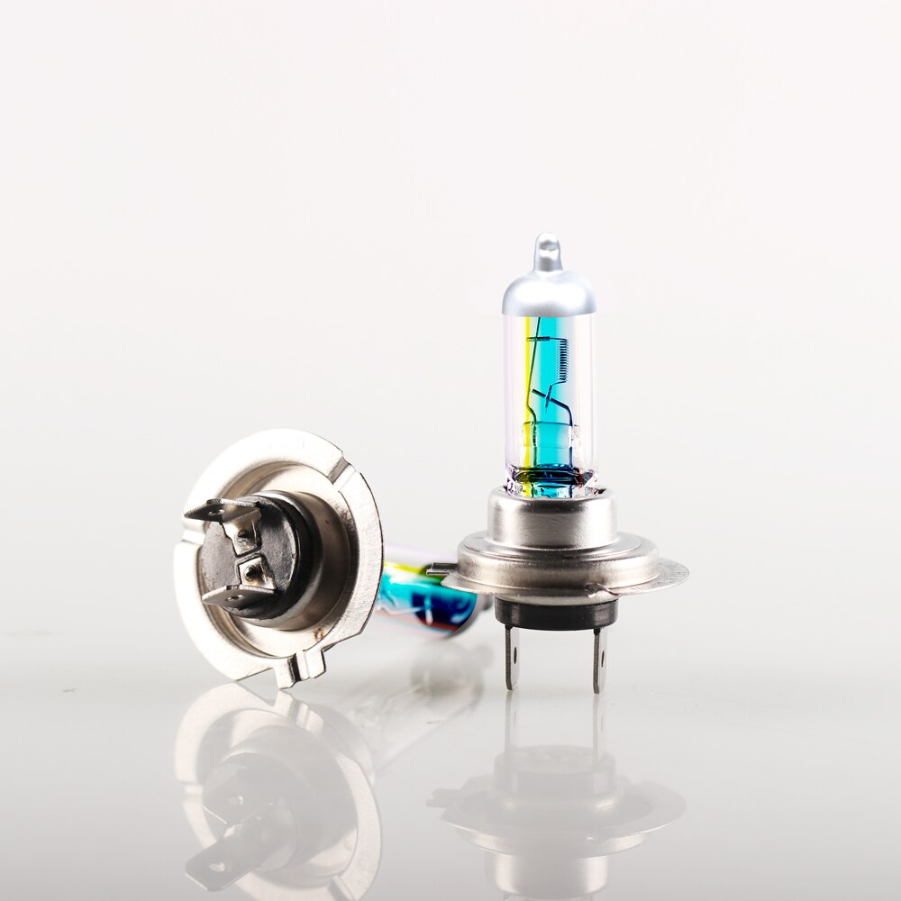 2pcs/1pair H7 12V 55W Car Bulb headlight Halogen lamp rainbow blue Fog lamp