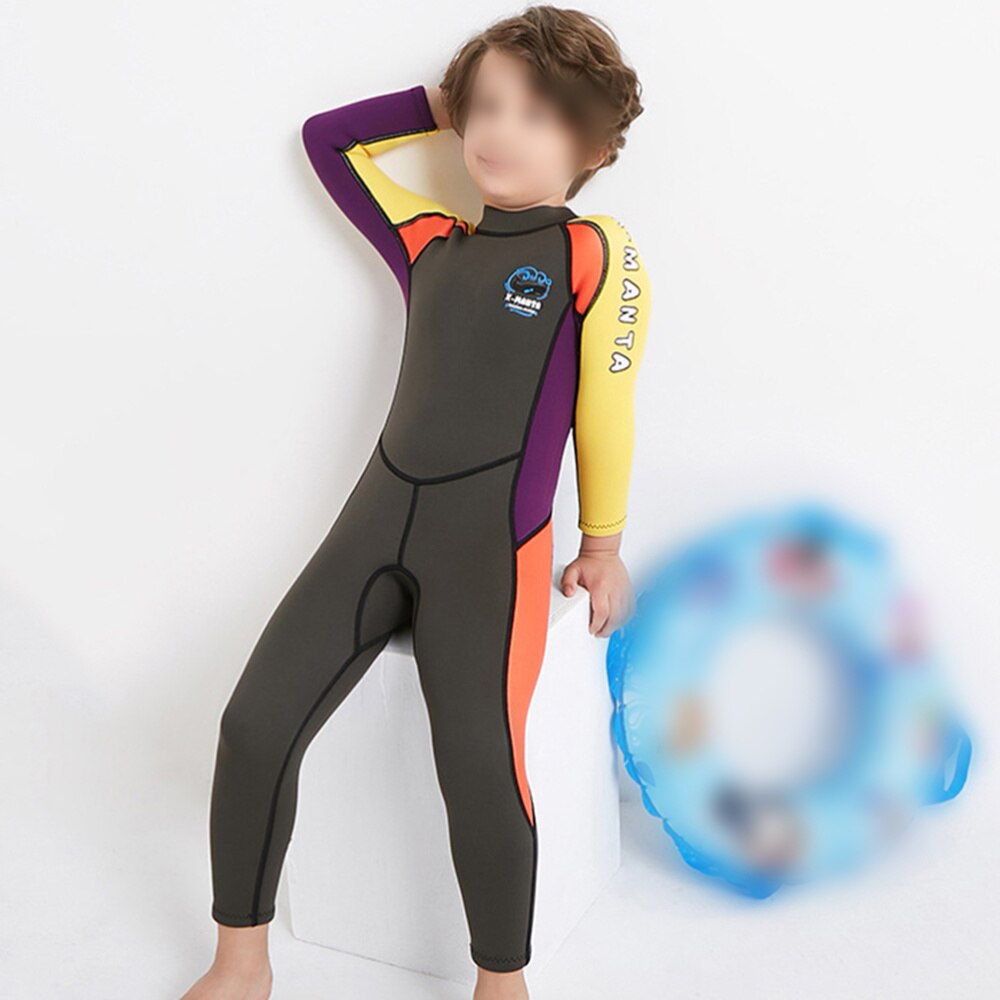 Een Stuk Kinderen Surf Swim Nat Pak Lange Mouw Rashguard Zon Bescherming Sets Dragen-Size
