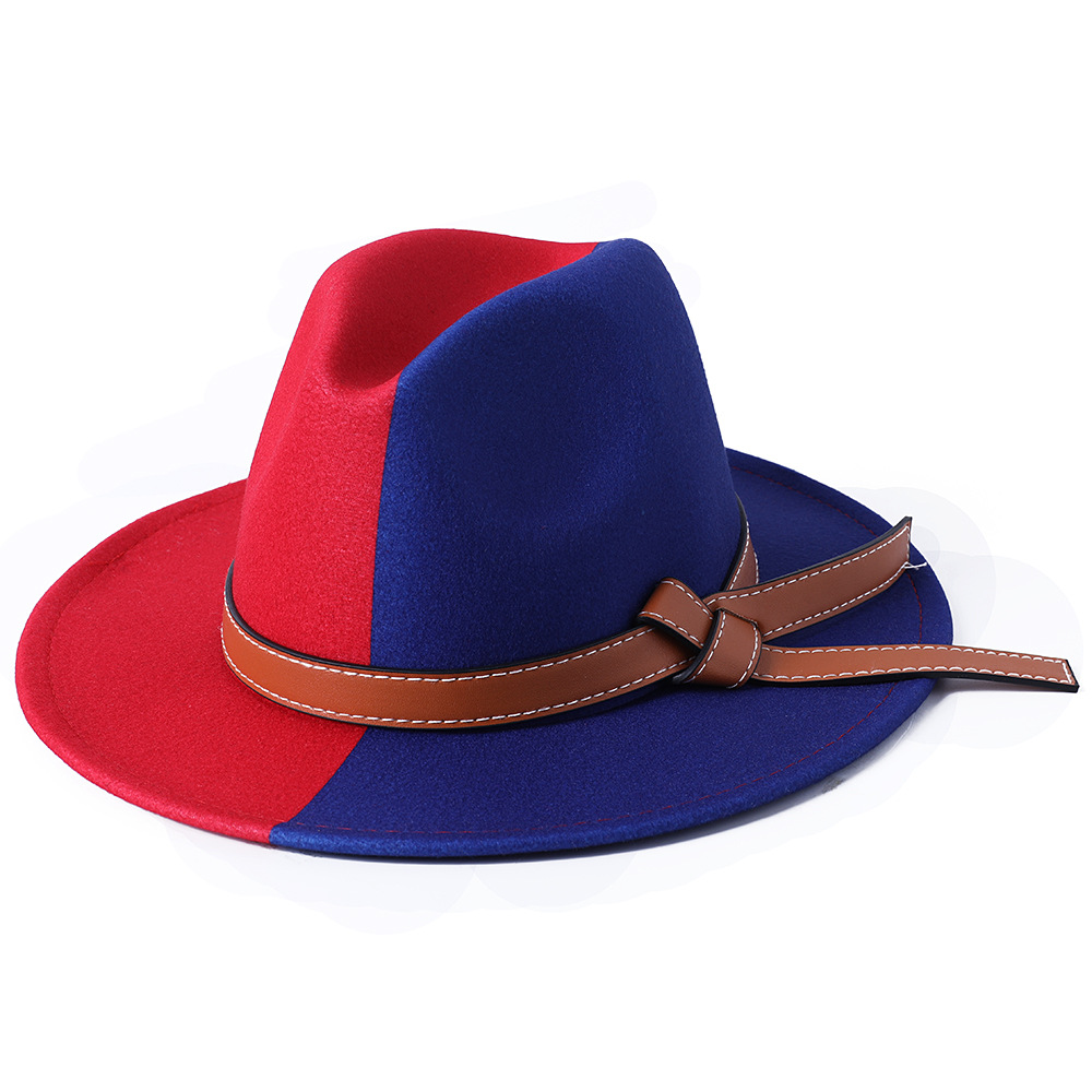 Fedora Hats For Women Patchwork Panama Dress Formal Wedding Women Hats Felted Jazz Hats Sombreros De Mujer: 01