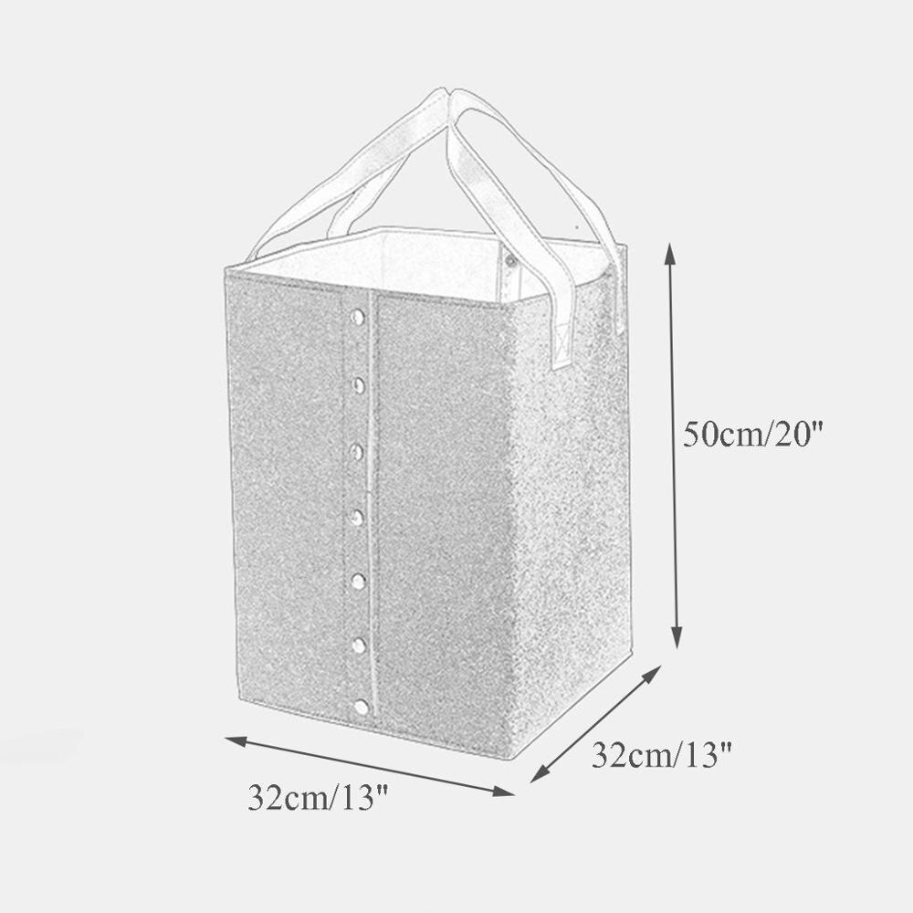 51L duży składany składany filcowy kosz na pranie organizator składany brudny kosz na bieliznę kojec