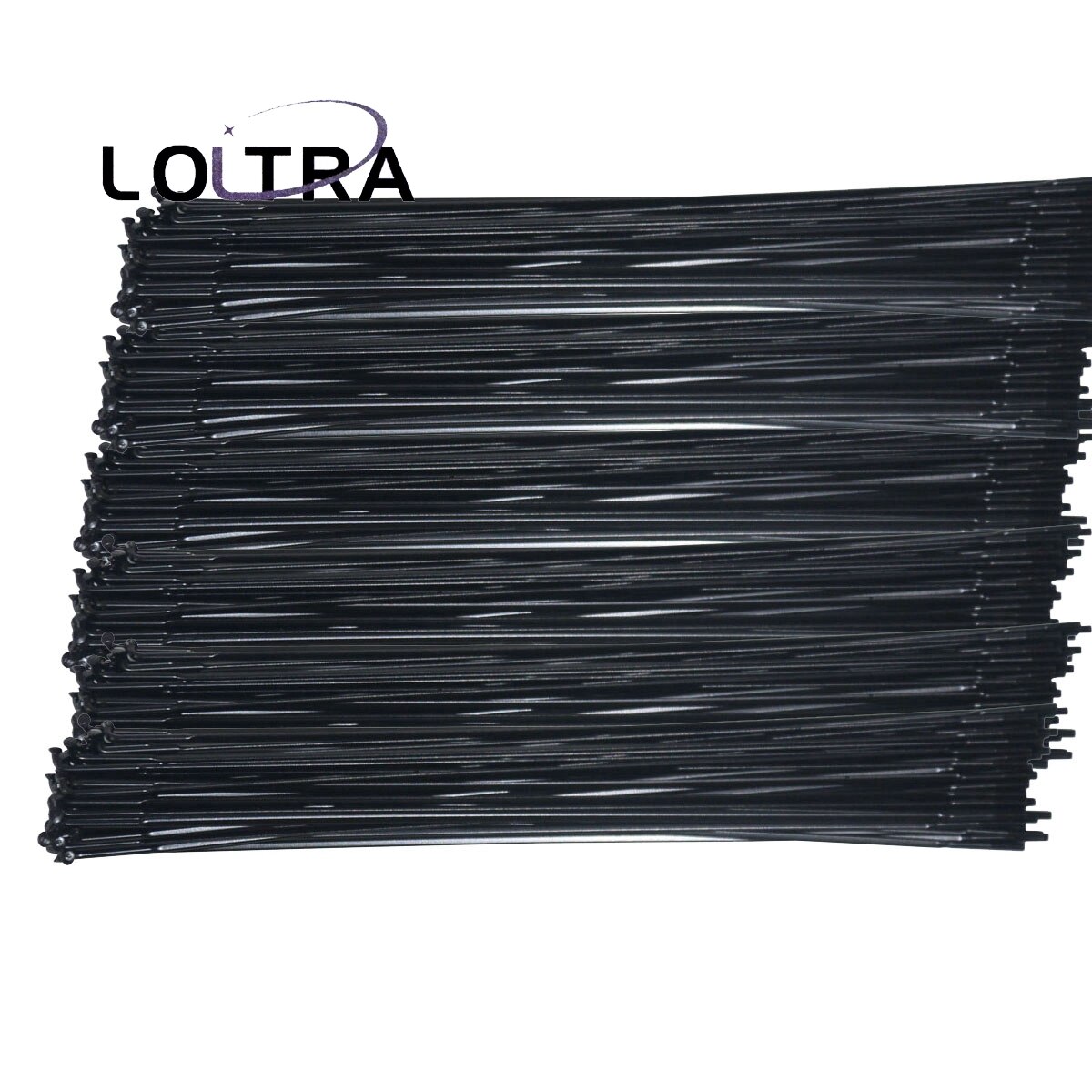 LOLTRA Ultralight 4.3g/pcs CN MAC 424 Aero Bladed Spokes with Alloy Nipples for Road/MTB, J-bend / Straight Pull