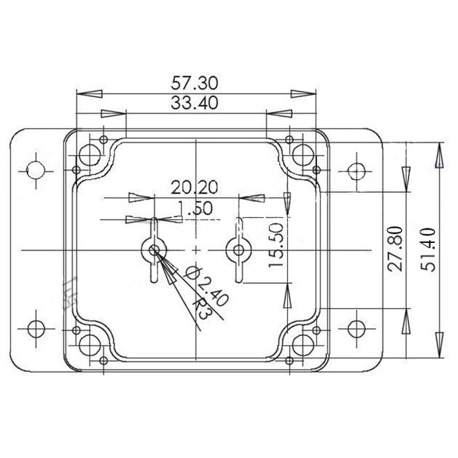 Waterdichte Plastic Project Doos Panel Instrument Behuizing 90x60x35mm (L * W * H)