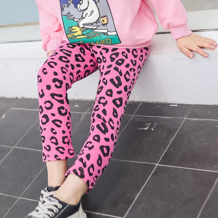 Girls Leopard Leggings Cotton Elastic Skinny Leggings for Girls 2 3 4 5 6 Years Toddler Baby Pencil Pants Kids Trousers Bottoms