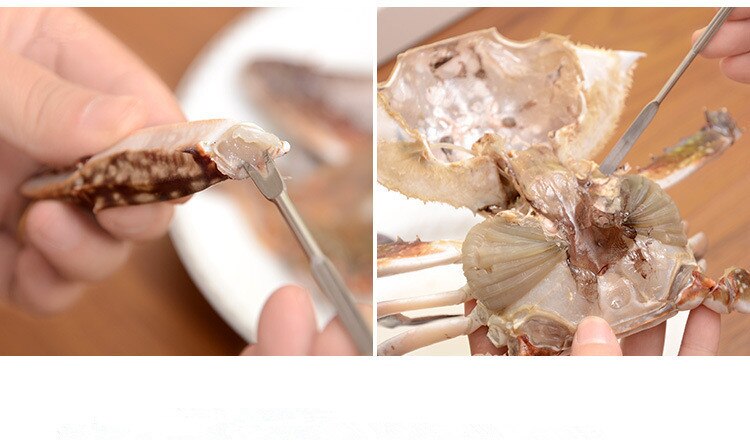 1PC Crab Cracker Tools Set Seafood Shell Lobster Nuts Opener Forks Box Household Kitchen Seafood Tools Kitchenware OK 0428