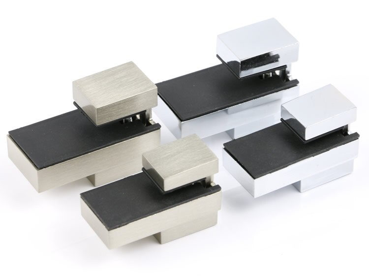High load adjustable glass/wood shelf support clip/clamp,Brushed or mirror surface ,thickness: 3-16MM Glass Hardware
