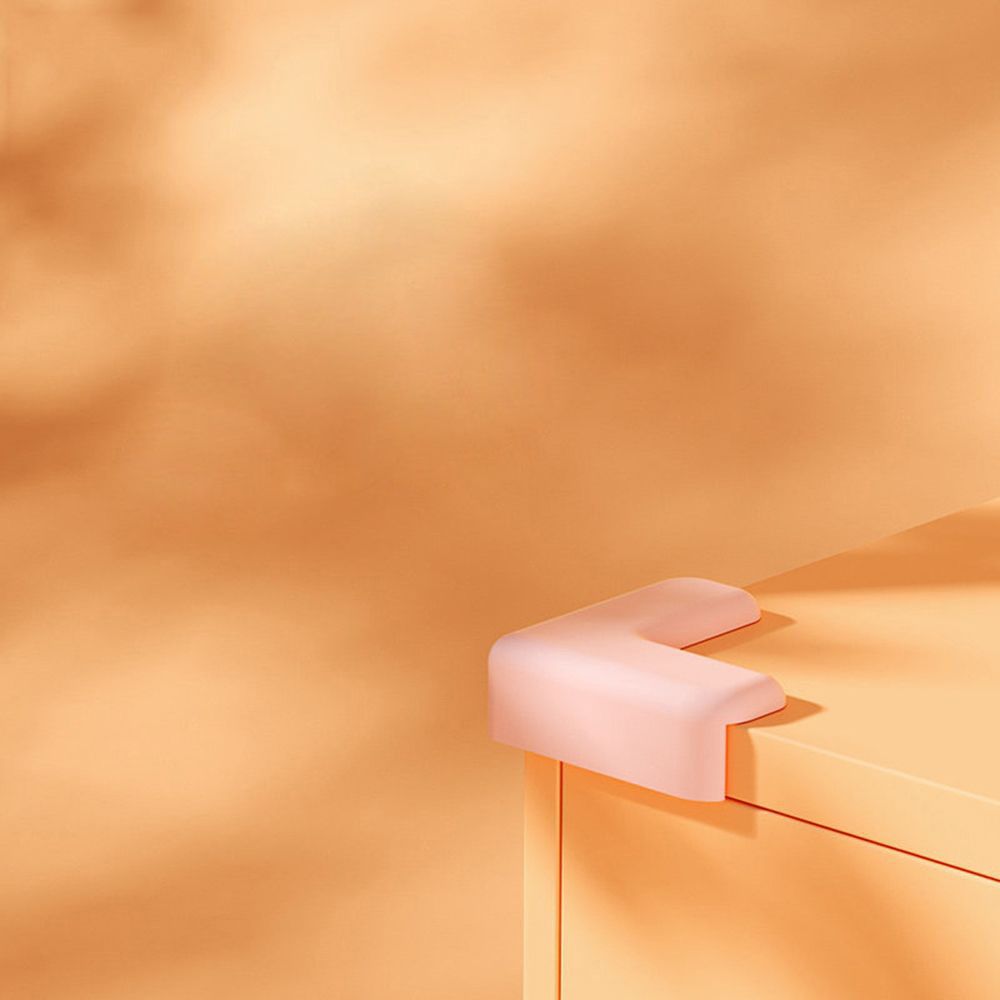 Baby Safe Silicone Corner Protector From Table Desk Furniture Angle Child Safety Edge Guards Anticollision Protection Cover Pad: pink-L-shape