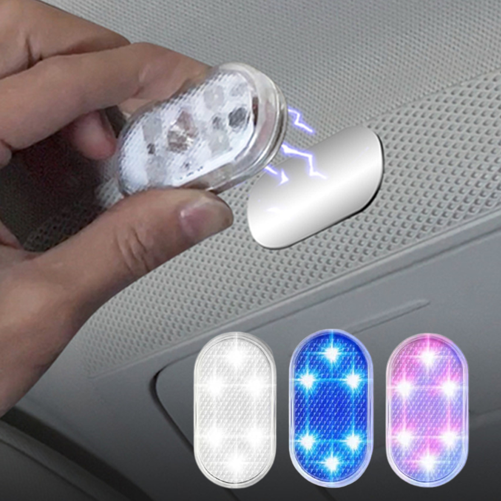 2 Stuks Brood Licht Kofferbak Led Voet Licht Magnetische Touch Licht Auto Led Interieur Licht Auto Dak Verlichting