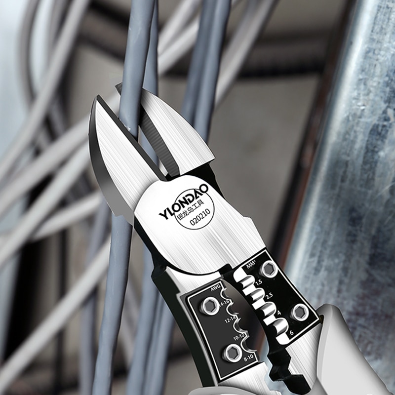 Multitool Pliers Set Wire Stripper Crimper Cable Cutter Crimping Crimp Electricians Tools Long Nose Diagonal Pliers